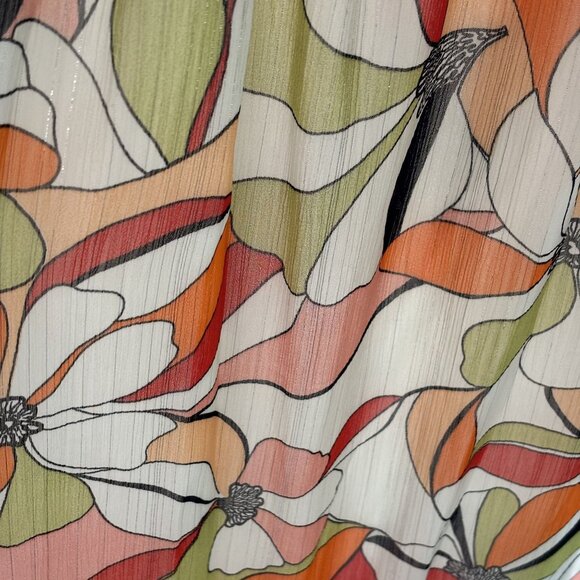 BCBGeneration Ruffled Floral Print Maxi Dress Size 12 Multicolor Halter Neck - Picture 15 of 15